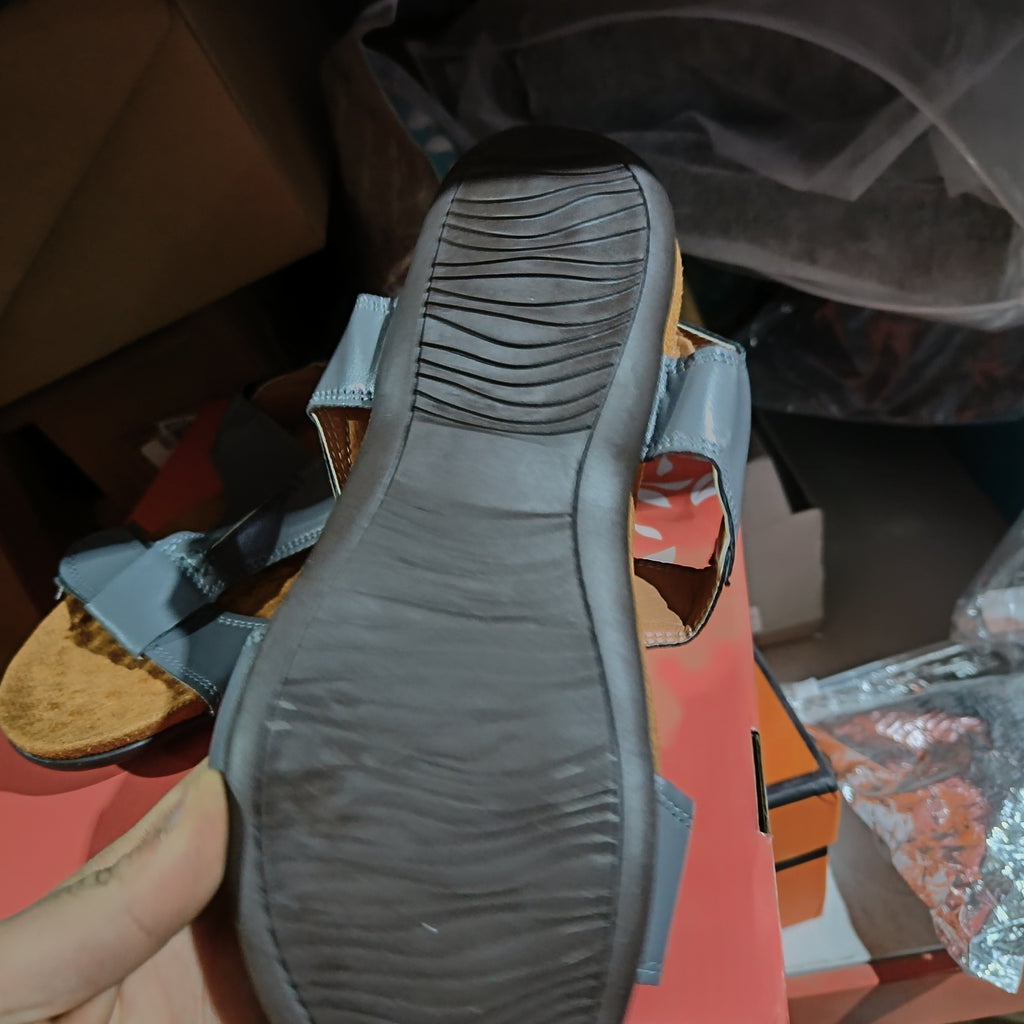 Women's Platform Wedge Velcro Strap Sandals With Large Thick Soles Velcro Buckle