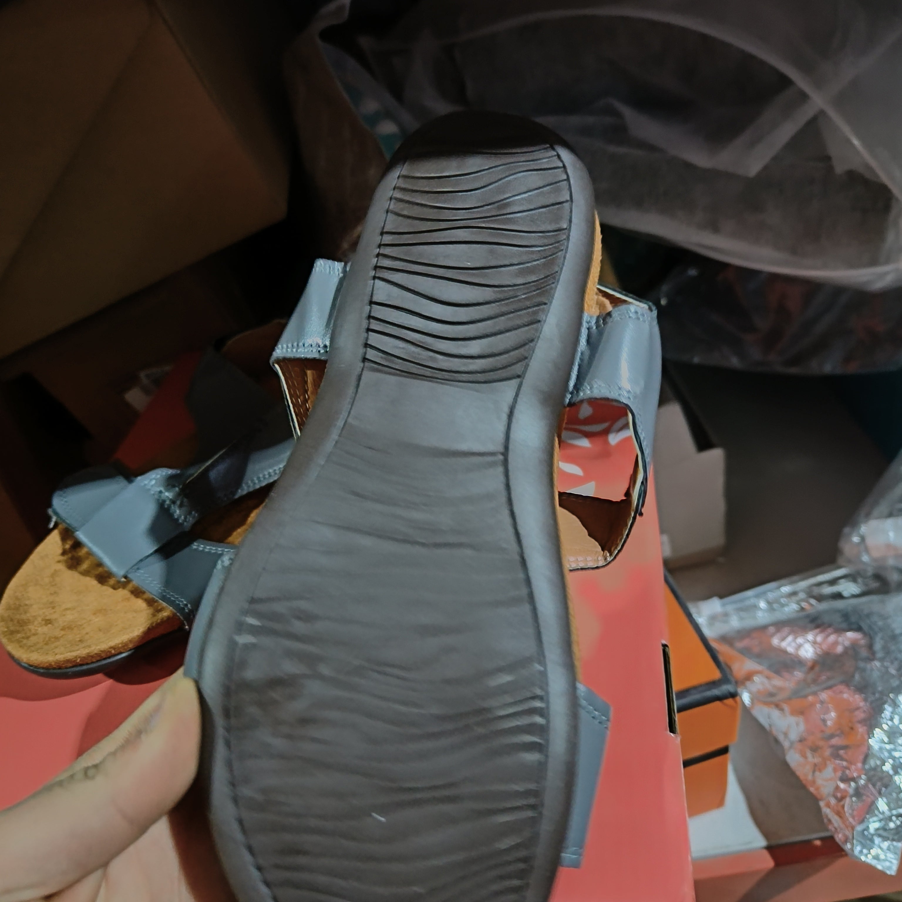 Women's Platform Wedge Velcro Strap Sandals With Large Thick Soles Velcro Buckle