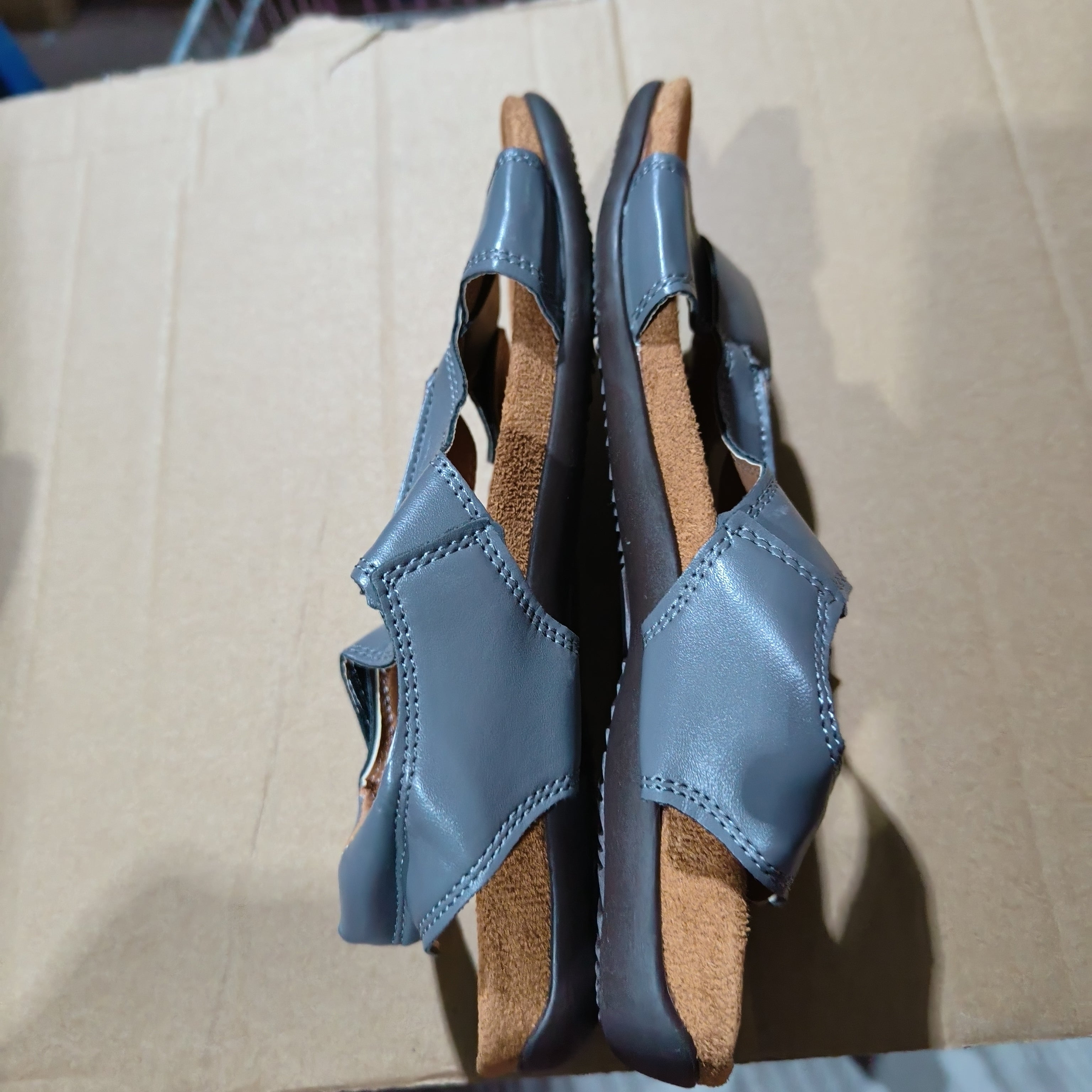 Women's Platform Wedge Velcro Strap Sandals With Large Thick Soles Velcro Buckle